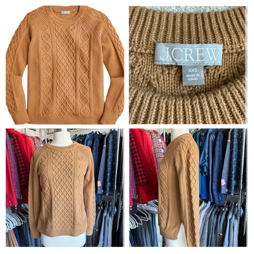 J. Crew Cotton Cable-Knit Sweater
